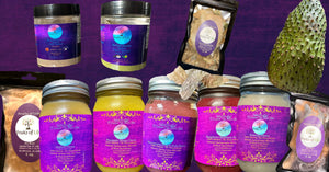Passion fruit & mango with turmeric and ginger juiced-          St. Lucia Wildcrafted Sea Moss Gel