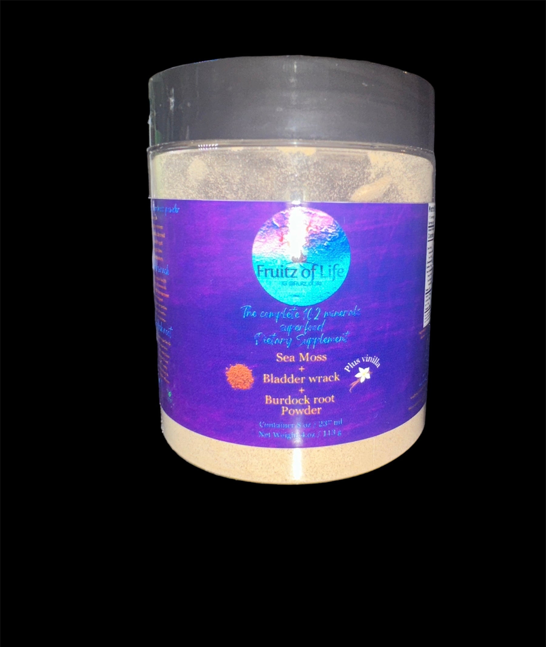 Chondrus Chrispus Sea Moss + Bladder wrack + Burdock root Powder