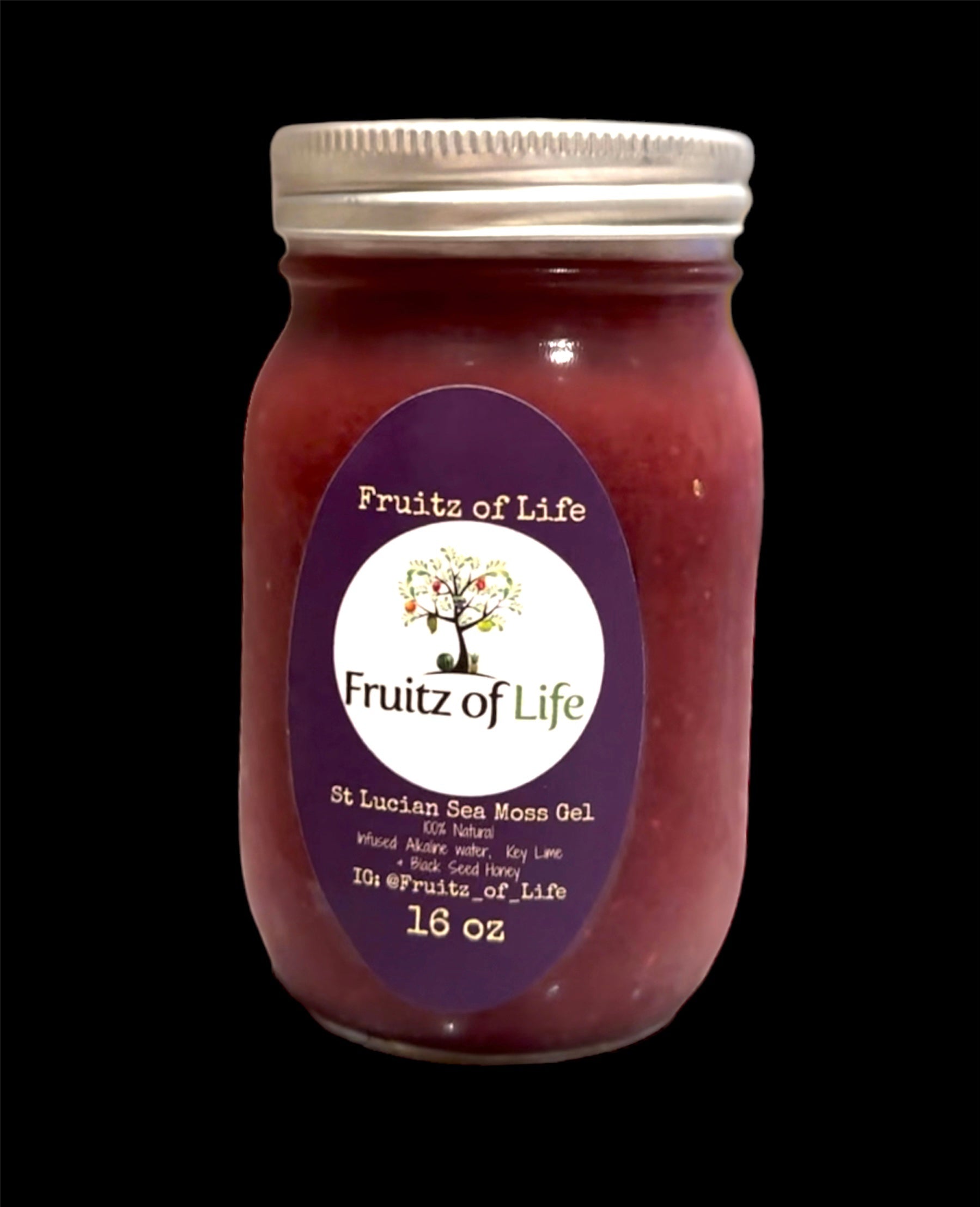 Raspberry Blueberry Full Spectrum  St. Lucia Wildcrafted Sea Moss Gel