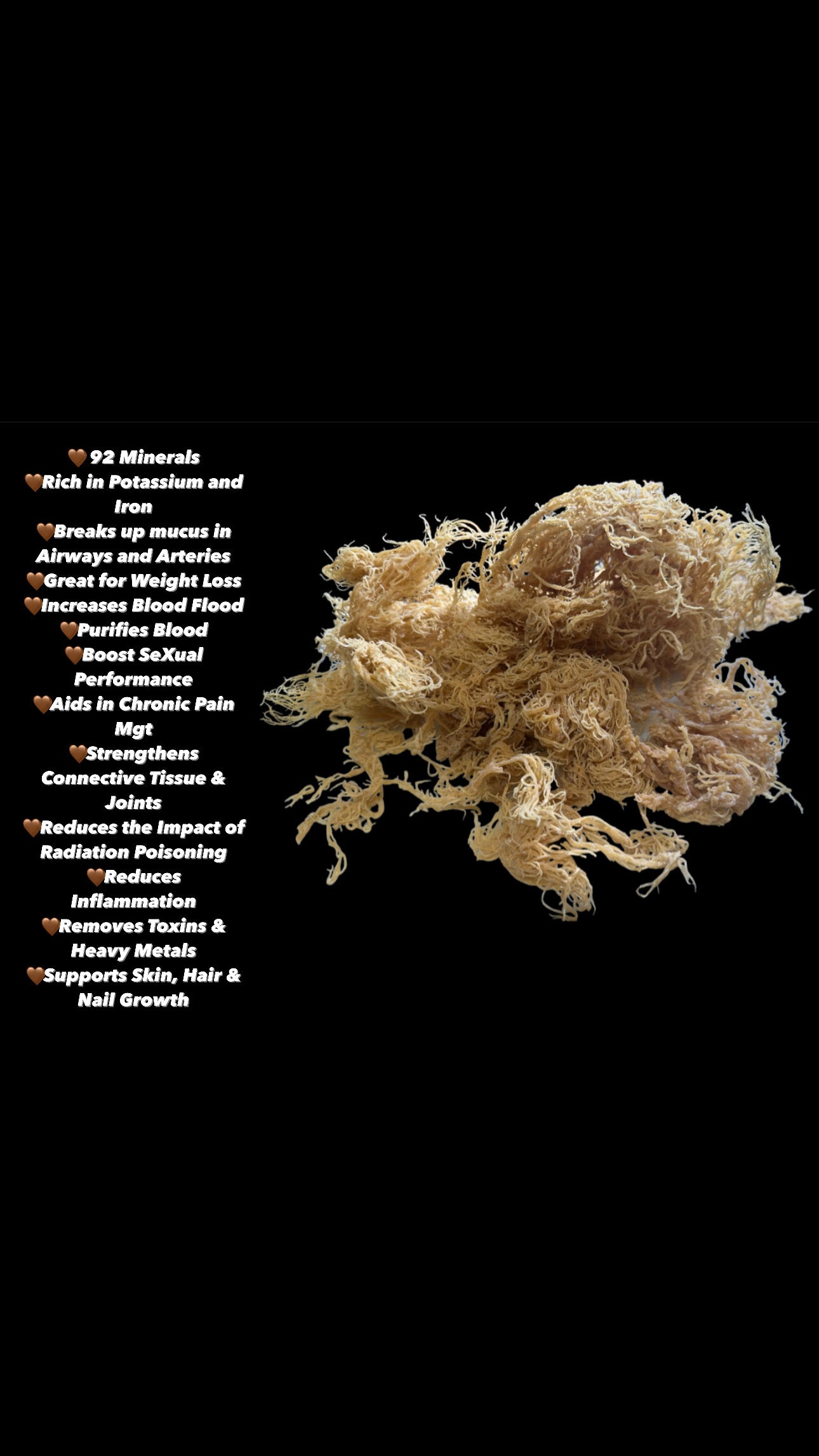 St. Lucia *Gold* Wildcrafted Sea Moss (dry)